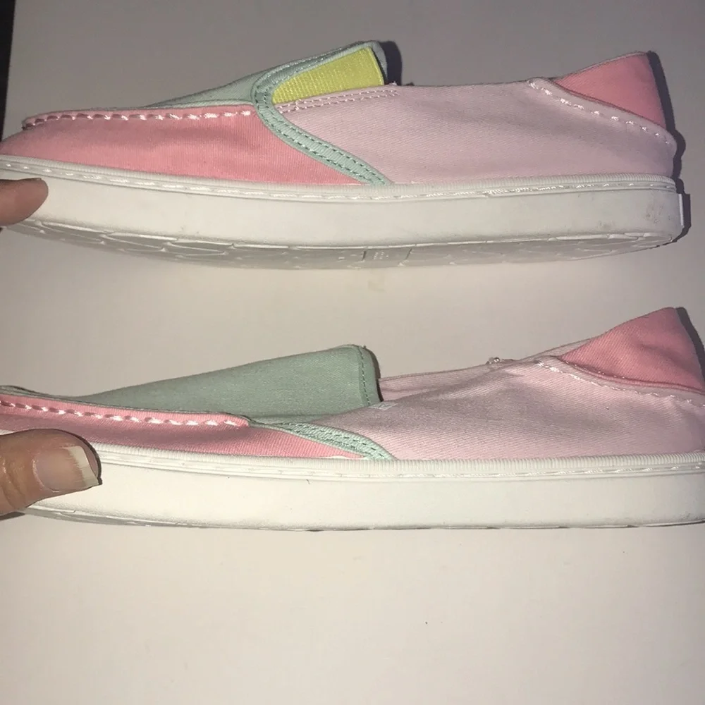 Women’s/Girl’s Pastel Canvas Sperry Slip-ons